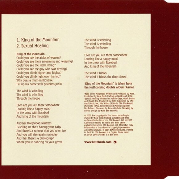 KATE BUSH King Of The Mountain CD UK NEW SEALED Sexual Healing JEWEL CASE - Picture 2 of 3